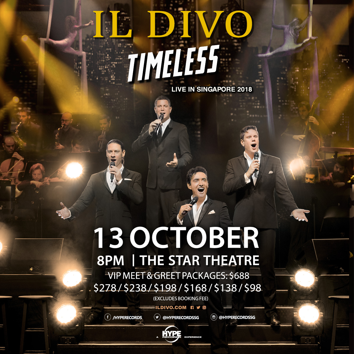 Multi-Platinum Pop-opera Icon IL DIVO Celebrates 15th Anniversary with “Timeless” - Live in Singapore 2018” - Alvinology