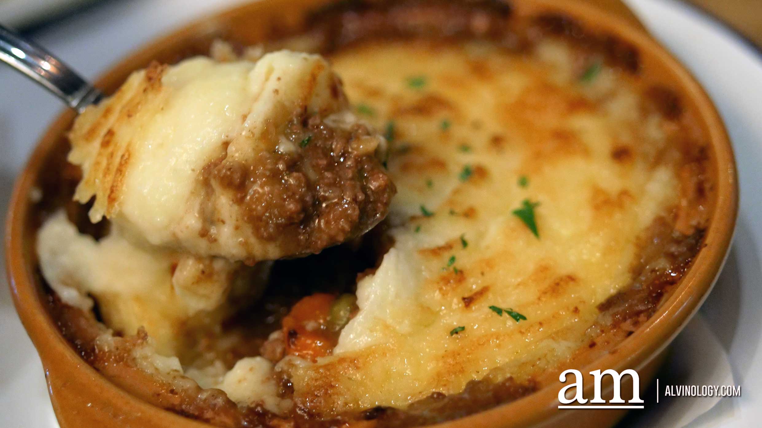 Club Meatballs at Cross Street has a new millennial chef and her real name is La Mei Mei Shepherd’s Pie ($18)