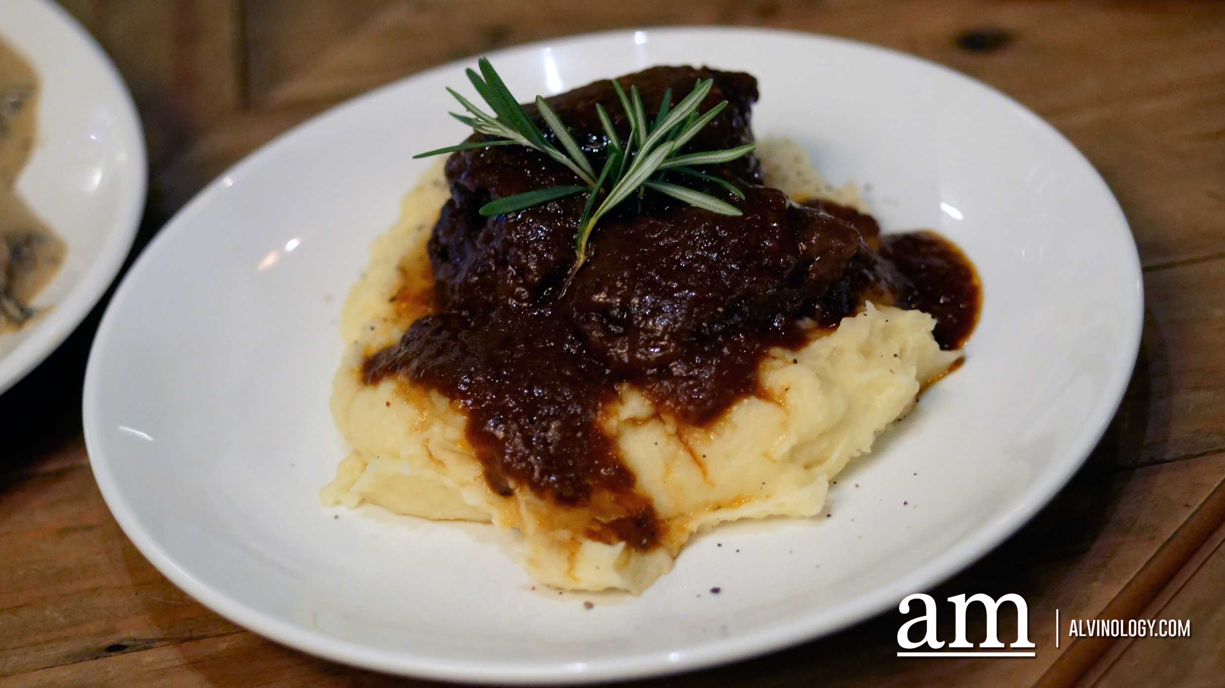 Club Meatballs at Cross Street has a new millennial chef and her real name is La Mei Mei Beer Braised Short Ribs slow-cooked in San Miguel dark lager ($28)
