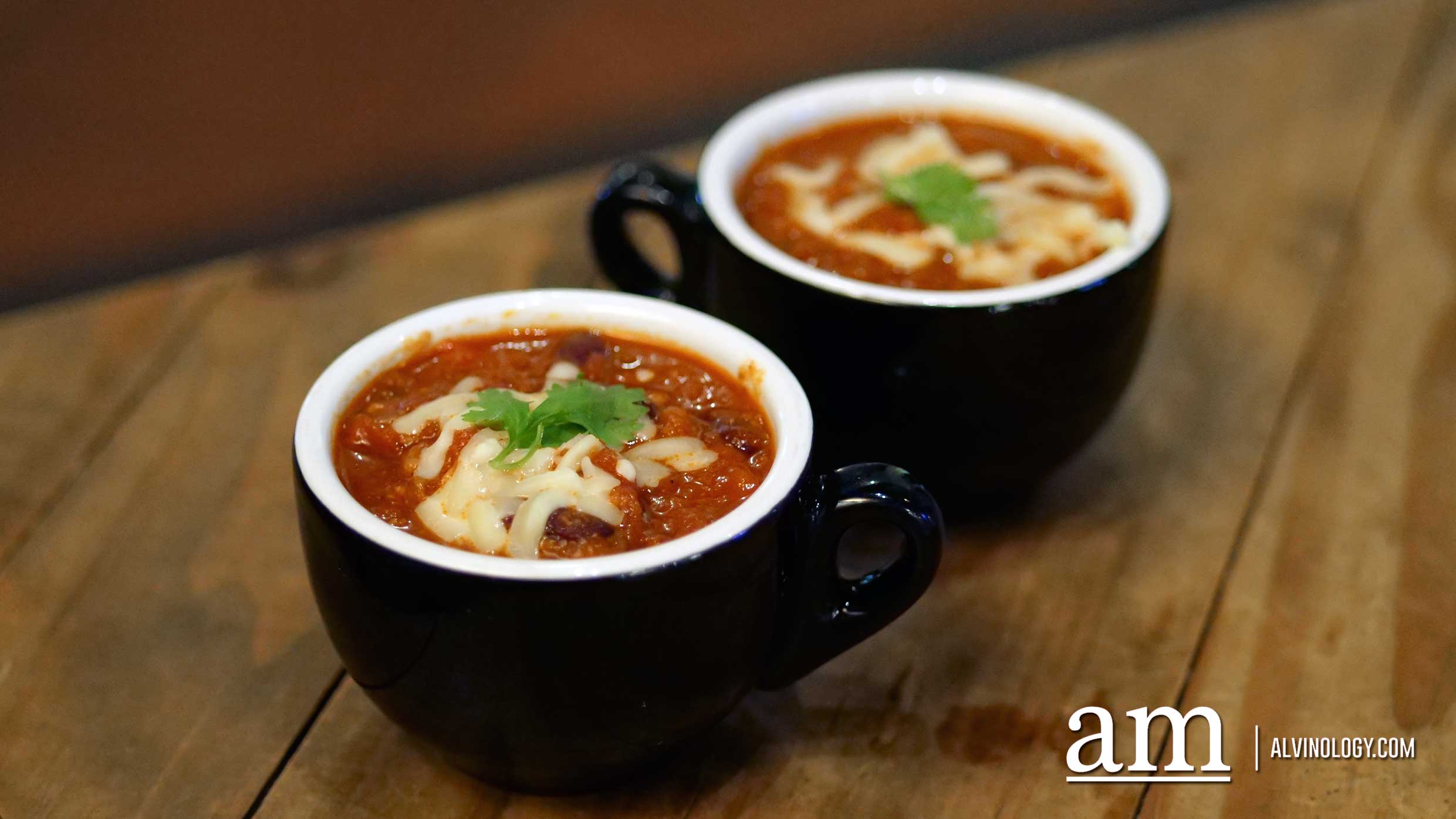 Club Meatballs at Cross Street has a new millennial chef and her real name is La Mei Mei Cup of Chili ($10)