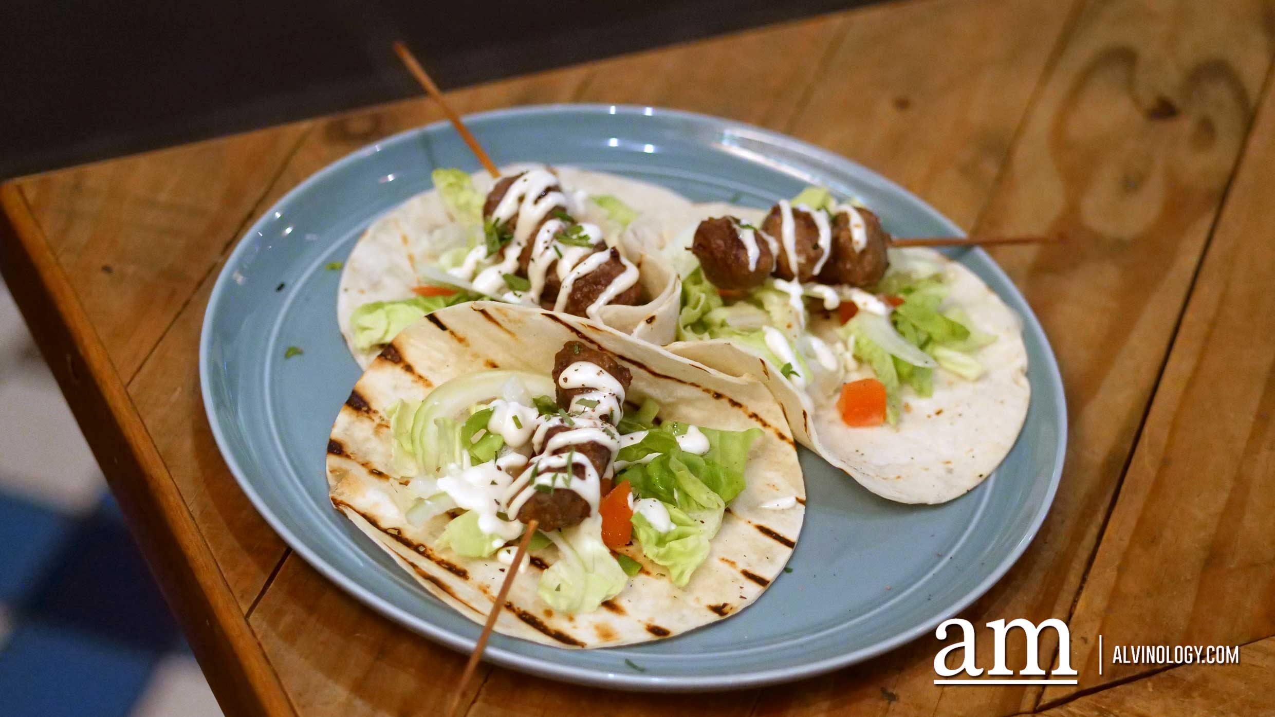 Club Meatballs at Cross Street has a new millennial chef and her real name is La Mei Mei Healthy meatball wraps ($12.50-$13.50)