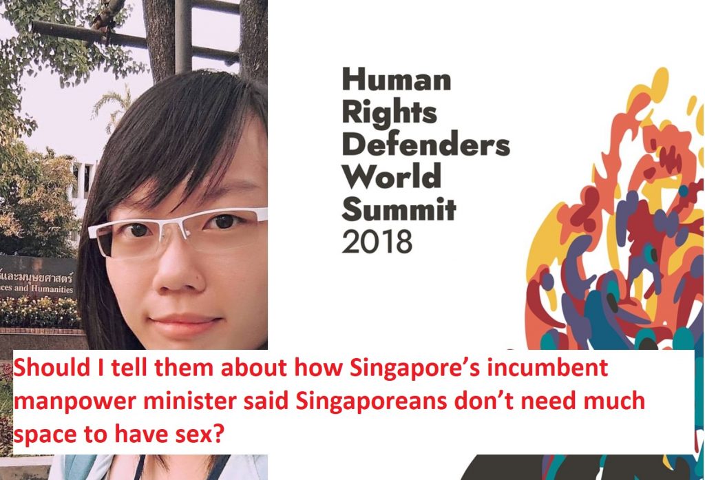 Activist Han Hui Hui asked to speak at Human Rights Defenders World Summit - Alvinology