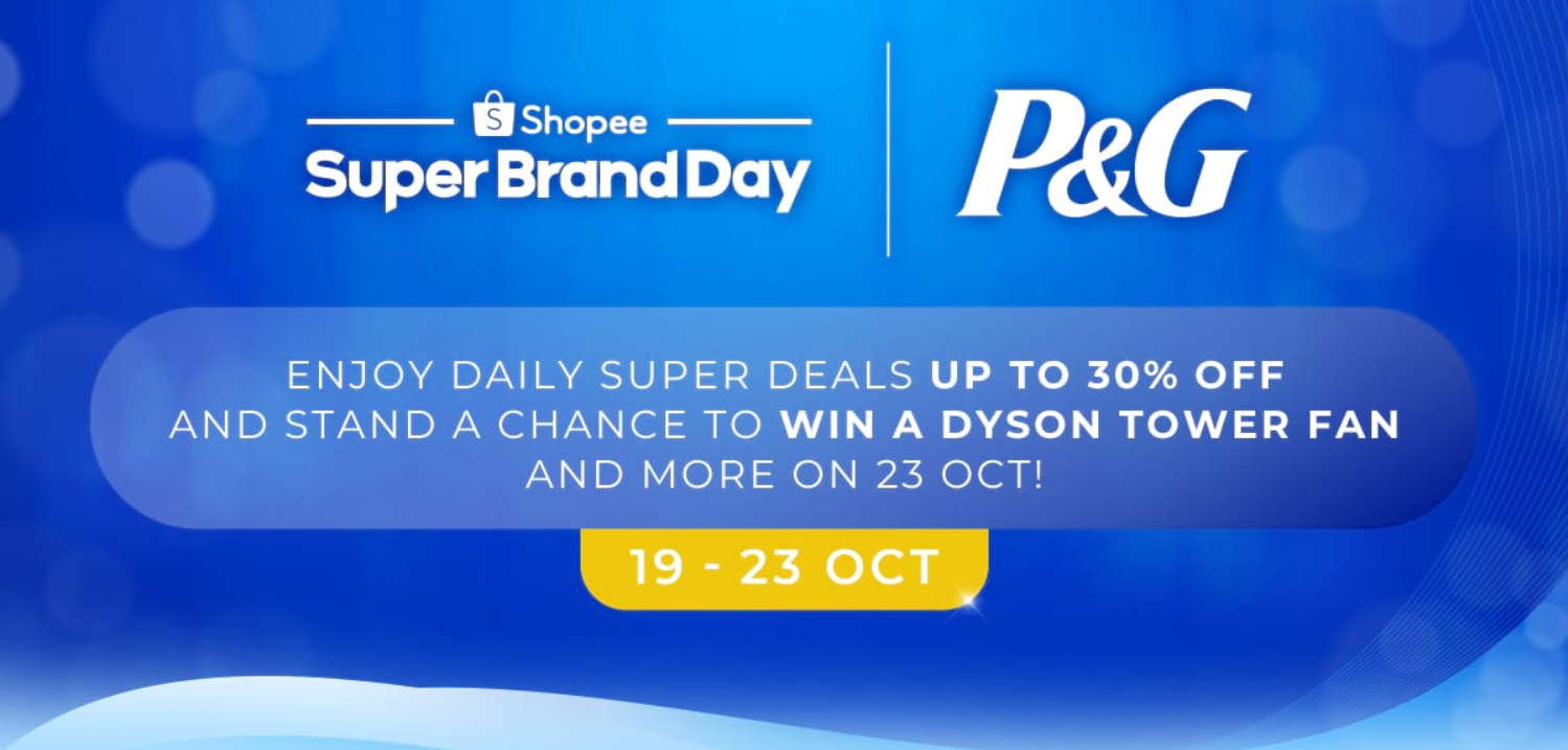 Up to 50% off P&G Super Brand Day on Shopee for brands like Pampers, Dynamo, Pantene and Old Spice - Alvinology