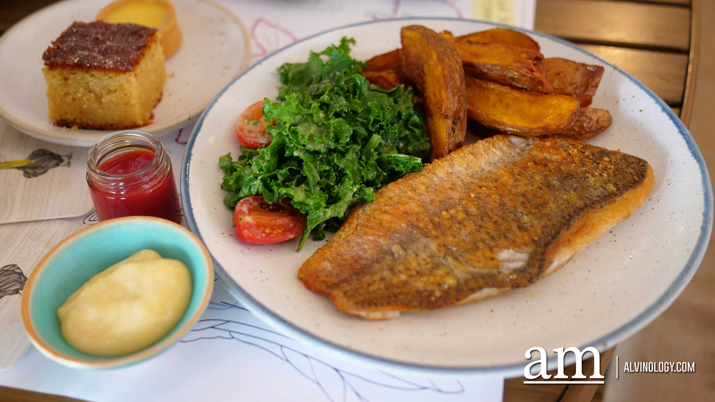 Grilled fish and chips (S$28)