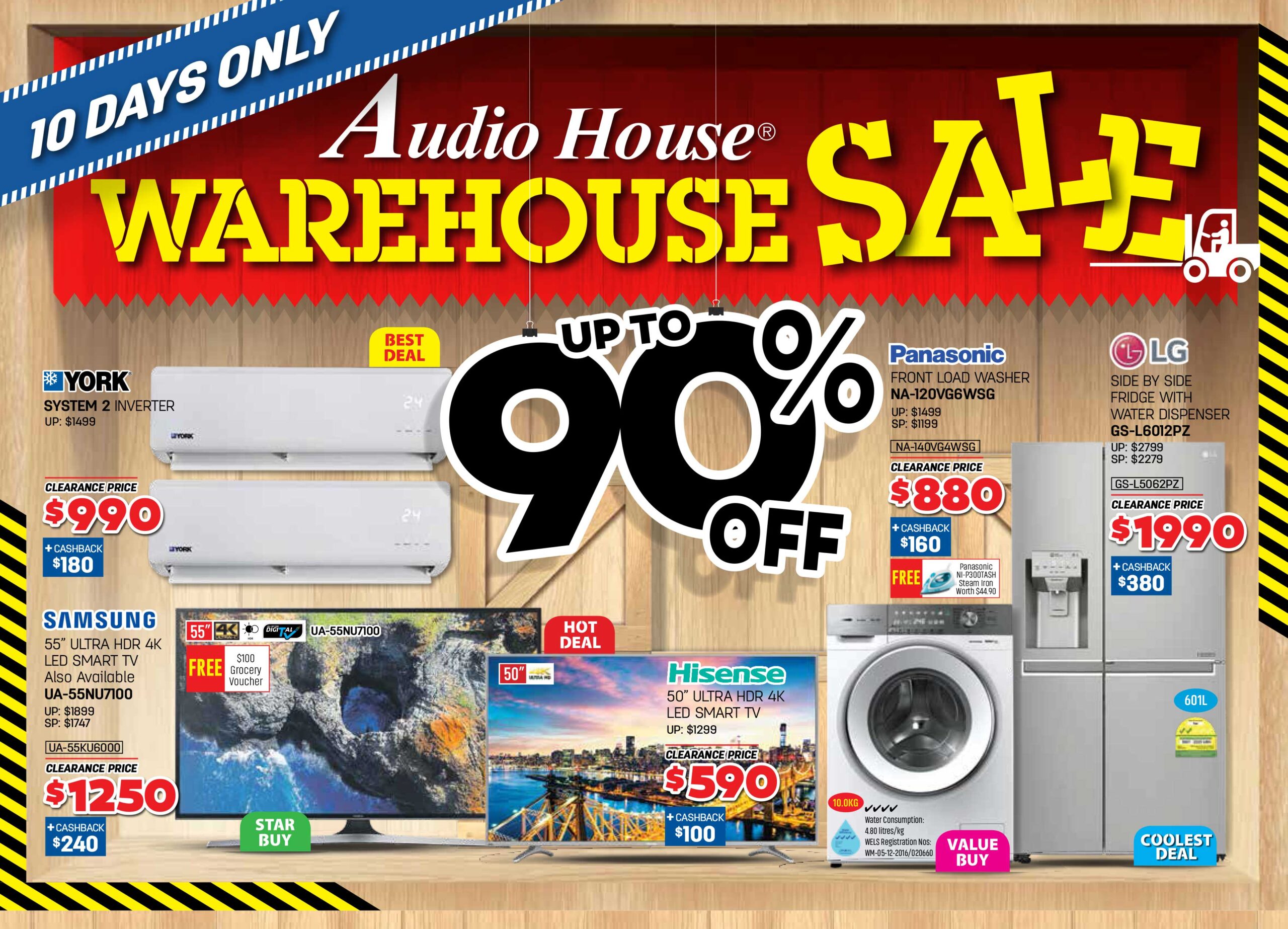 [Lobang Alert] Audio House Warehouse Sale - Up to 90% Off + 20% Cashback in e-Vouchers + Additional 7% GST Rebate - Alvinology