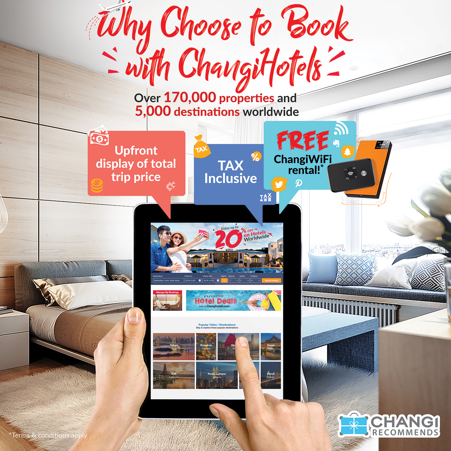 Enjoy $30 off with PROMO CODE when you book your hotel with ChangiHotels by Changi Recommends, or get FREE Wi-Fi for each day of hotel booked! - Alvinology