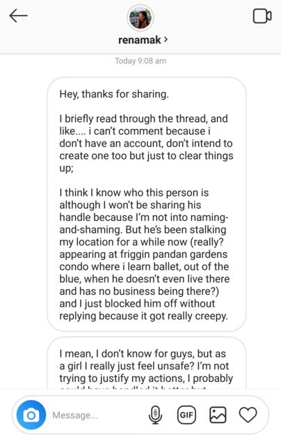 A Singapore guy complains about a girl being a 'heartless creature', got exposed instead as a 'stalker' - Alvinology