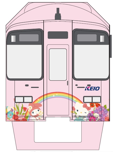 Hello Kitty Land Tokyo and Keio Line starts to run the first Hello Kitty full-wrapped train - Alvinology