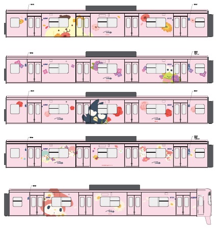 Hello Kitty Land Tokyo and Keio Line starts to run the first Hello Kitty full-wrapped train - Alvinology