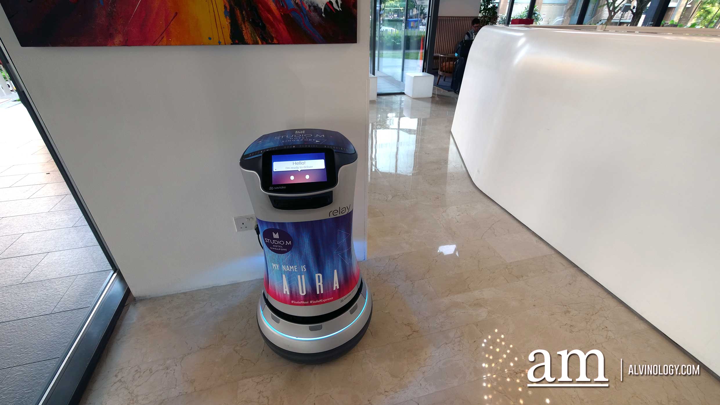 Getting your Perfect Travel Instagram Shot at Studio M Hotel Singapore Spotted this little robot butler going around