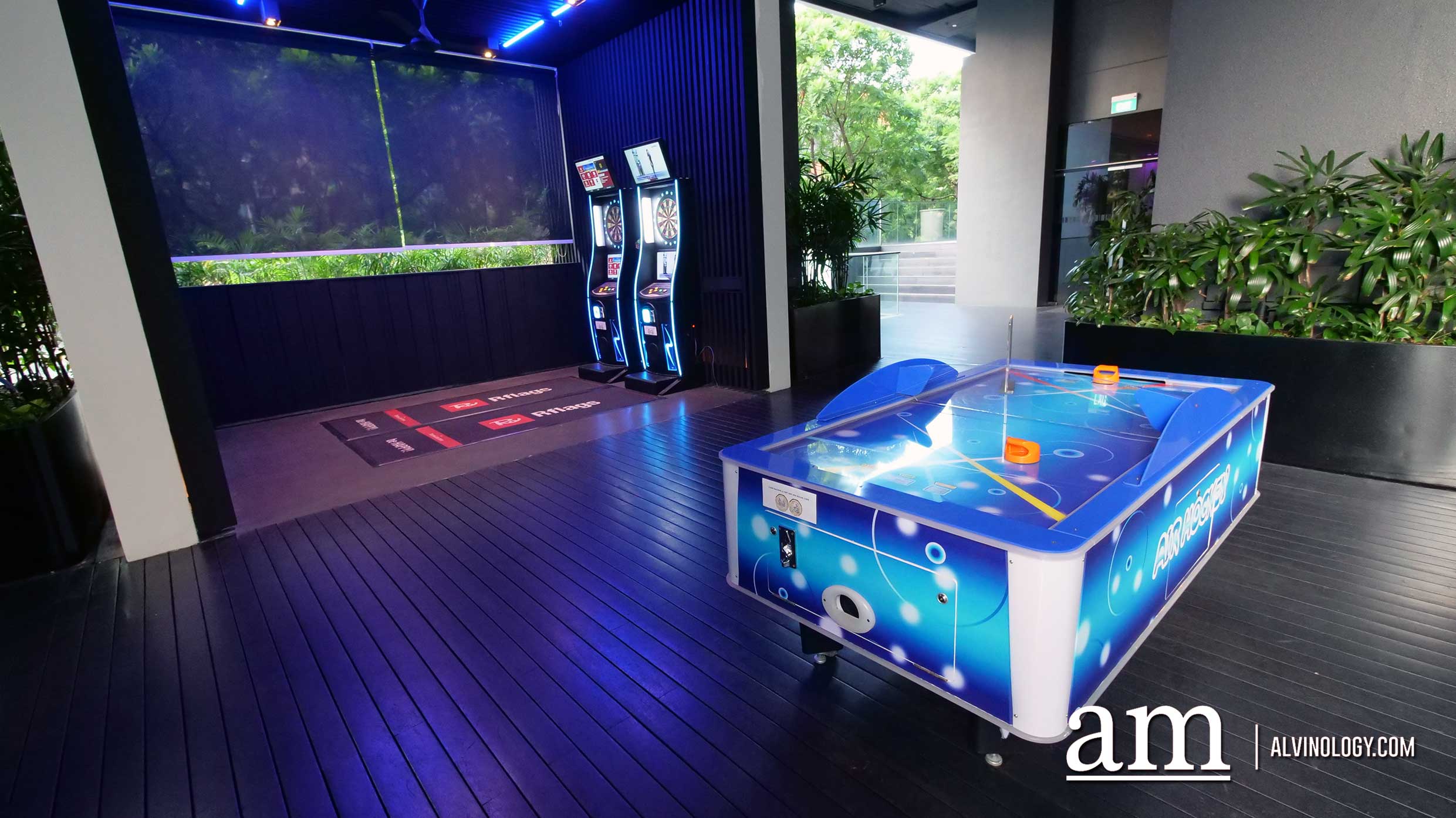 Getting your Perfect Travel Instagram Shot at Studio M Hotel Singapore Darts and arcade games