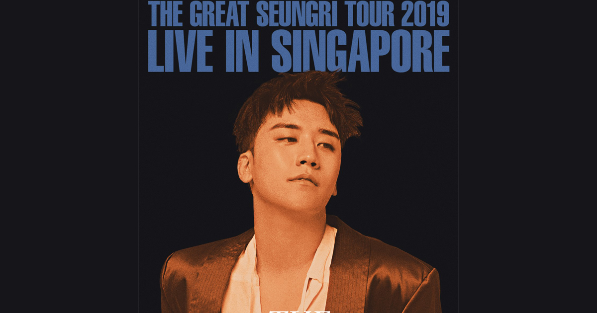 The Great Seungri Tour 2019 Live in Singapore in February 2019 [Buy Tickets Here] - Alvinology