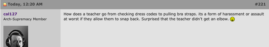 You should never pull anyone's bra strap, even if you're a teacher doing an inspection - Alvinology