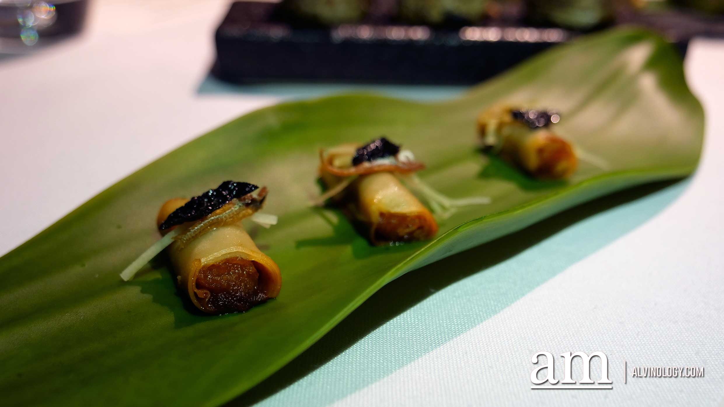 KweiChow MouTai (贵州茅台) X Restaurant Labyrinth "Nasi Lemak" Cheong Fun - chicken skin, ikan bilis and egg yolk gel