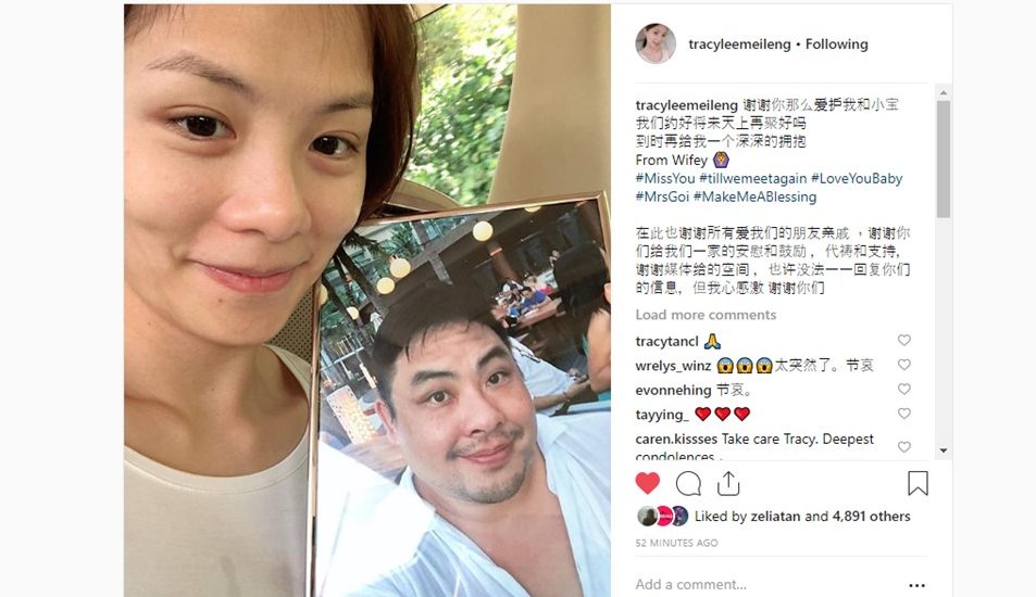 Tracy Lee's Instagram farewell to husband, Ben Goi - "Shall we make a date to reunite again in Heaven?" - Alvinology
