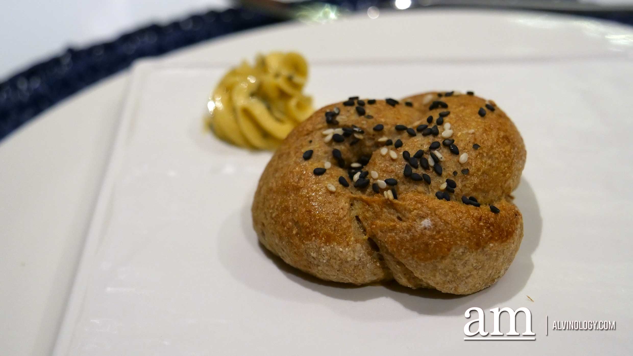 Artisan bread selection - these are made in-house and served with Subrosa's own truffle butter