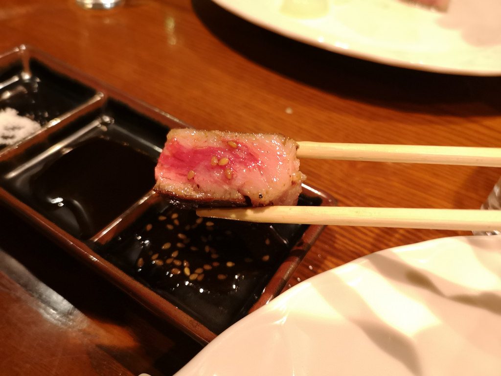 Just slightly over medium rare. Still awesome. 