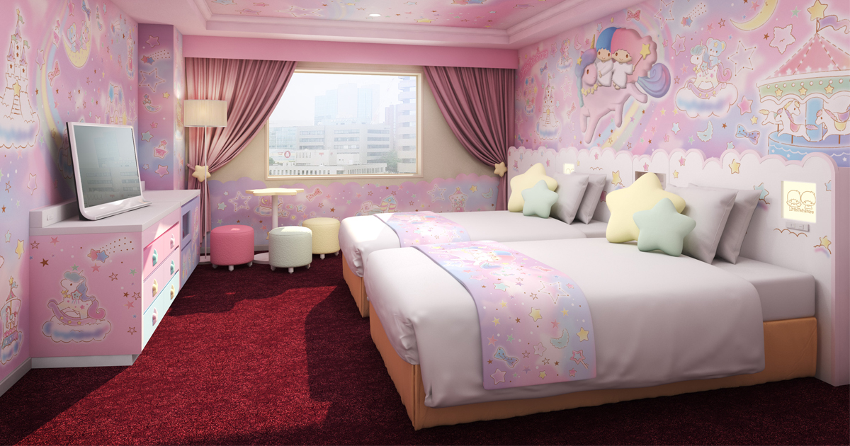 Four more Hello Kitty Rooms are opening at Keio Plaza Hotel Tama this June 2019 - Alvinology