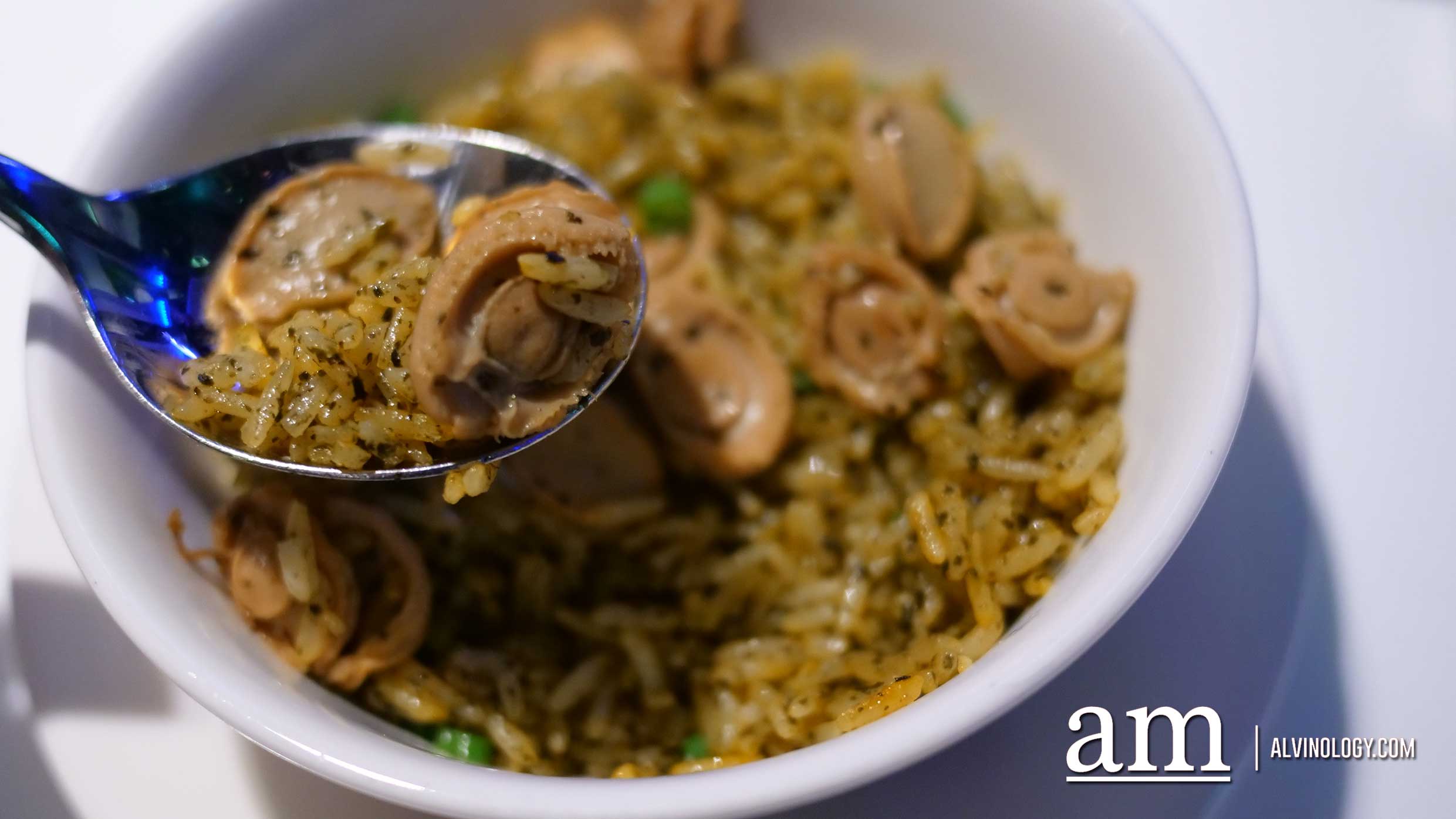 Egg Fried Rice with Baby Abalone and Seaweed