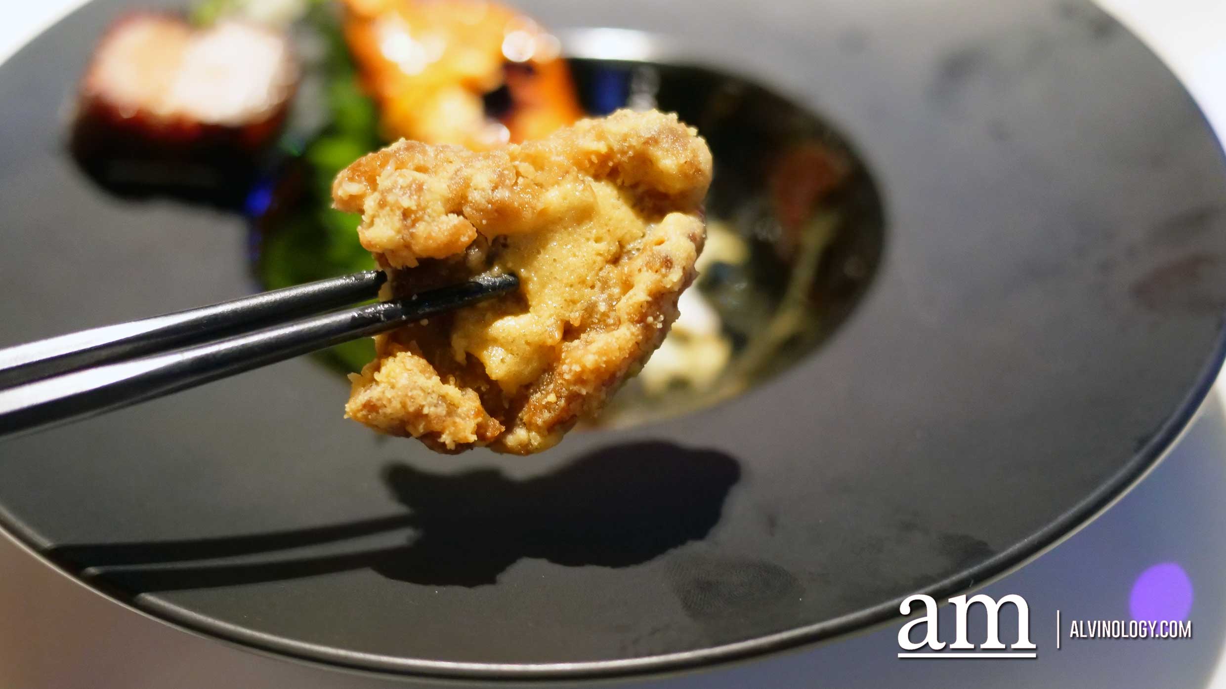 Monkey Head Mushroom with Salted Egg Yolk