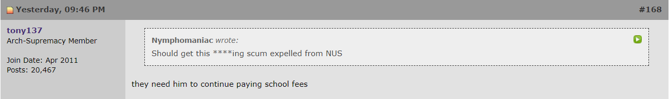 NUS asks students to refrain from harassing Nicholas Lim, consider his welfare - Alvinology