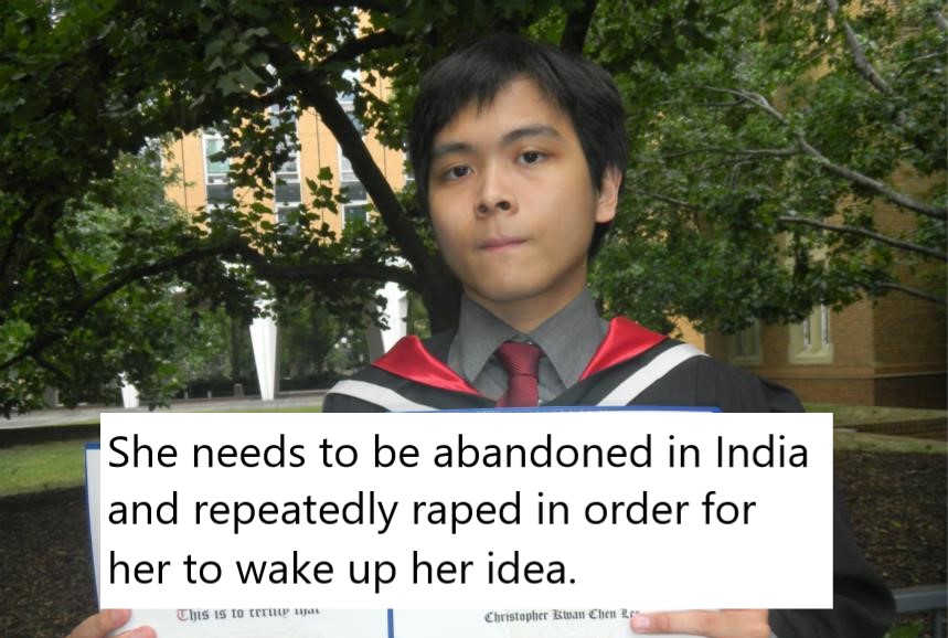 Every single horrid thing Dr. Christopher Kwan Chen Lee (Nachtsider) posted that got him suspended - Alvinology
