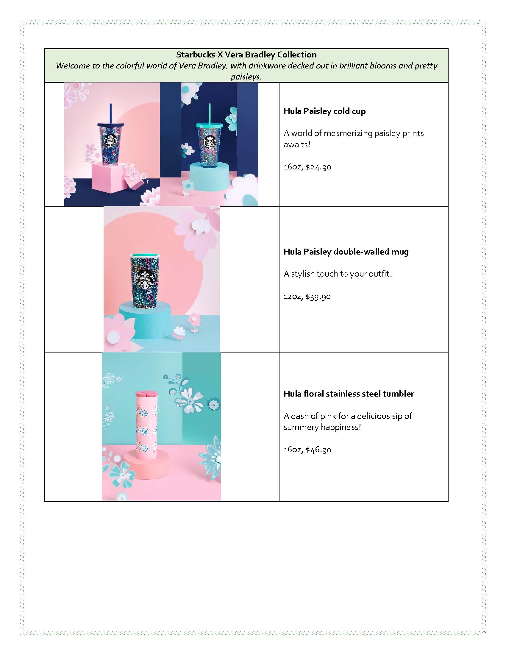 Here are the new Frappuccinos and Vera Bradley merchandise you can collect at Starbucks Singapore today Here are the new Frappuccinos and Vera Bradley merchandise you can collect at Starbucks Singapore today - Alvinology