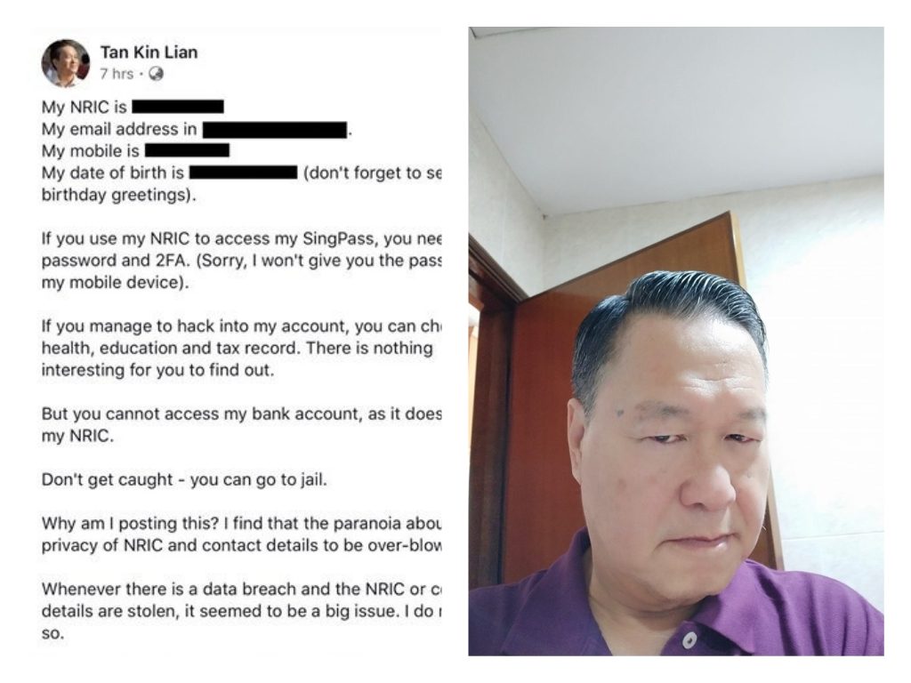 Tan Kin Lian doxxed himself, gets locked out of SingPass - Alvinology