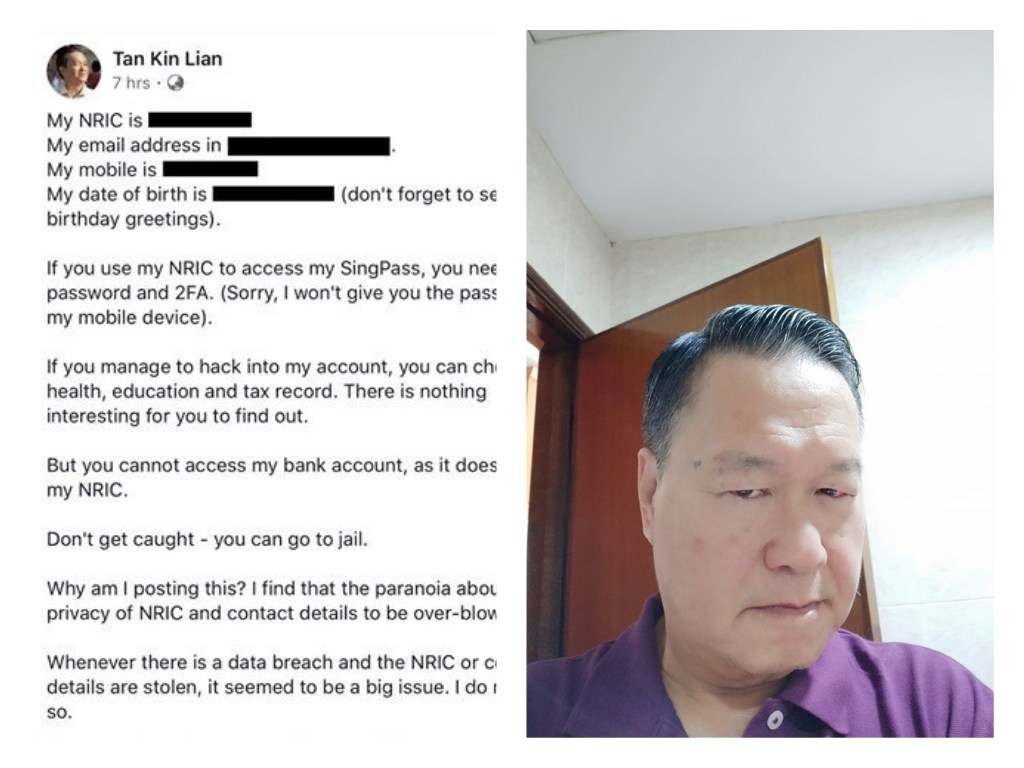Tan Kin Lian doxxed himself, gets locked out of SingPass - Alvinology