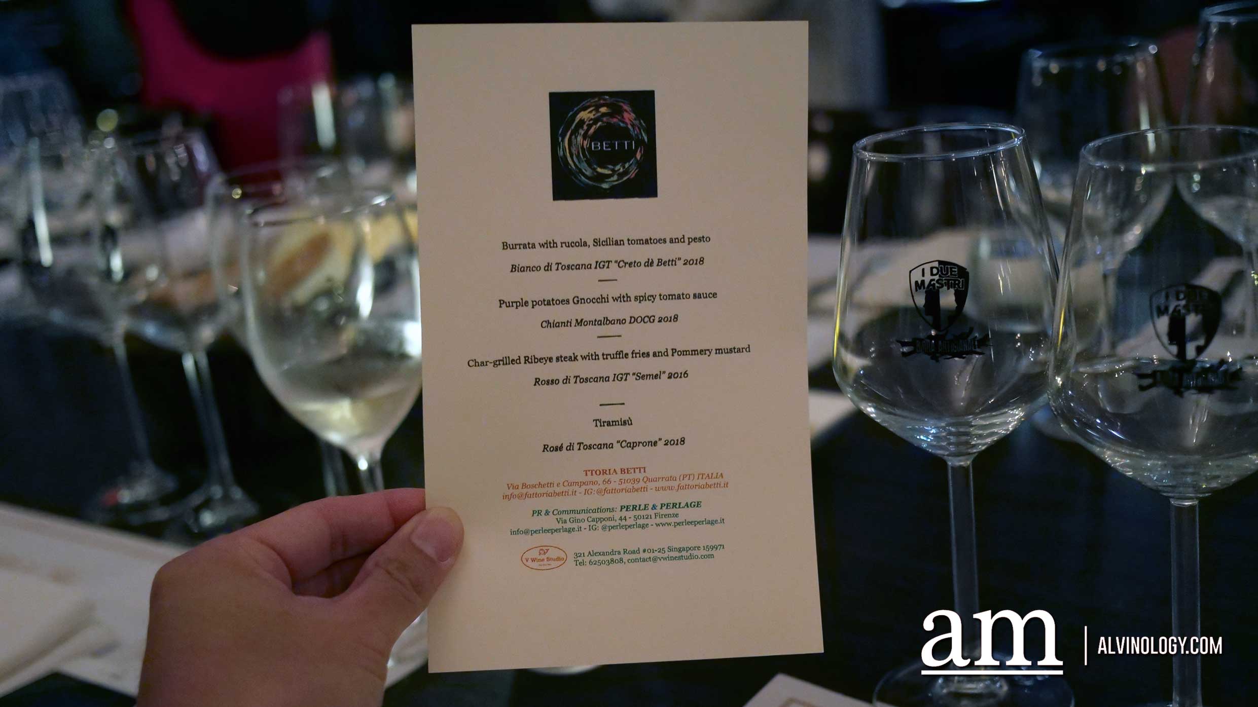 The tasting menu with wine pairing 
