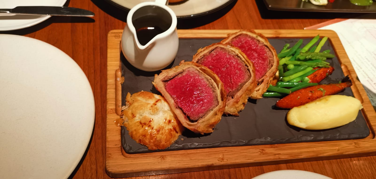 Bread Street Kitchen's signature beef filet wellington