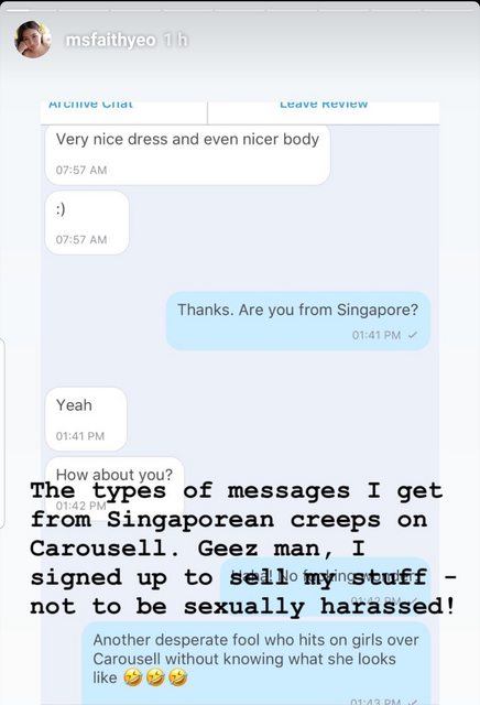 Singaporean perverts ask to buy used, unwashed clothes from female Carousell seller - Alvinology