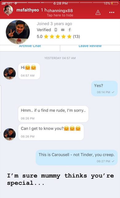 Singaporean perverts ask to buy used, unwashed clothes from female Carousell seller - Alvinology