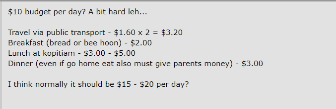 Singaporeans show how they survive on less than $10/day without cooking - Alvinology