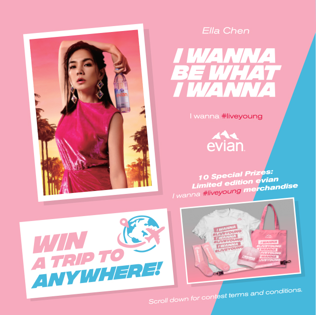 Ella Chen and Evian wants you to win a trip to anywhere in the world - Alvinology
