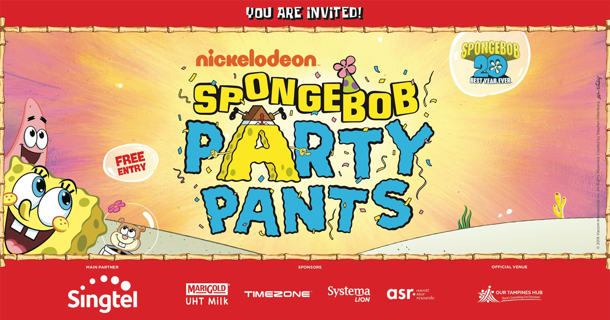 Party with family and friends at the first-ever SpongeBob PartyPants event on 27-28 July - Alvinology