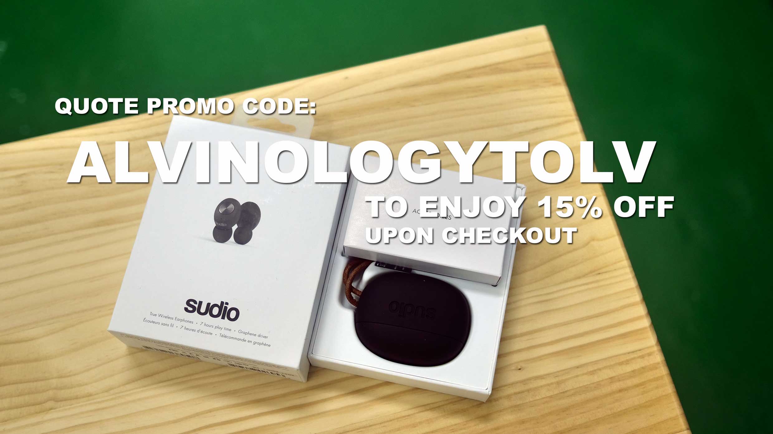 [GIVEAWAY + PROMO CODE] Sudio's TOLV wireless earphones - Alvinology