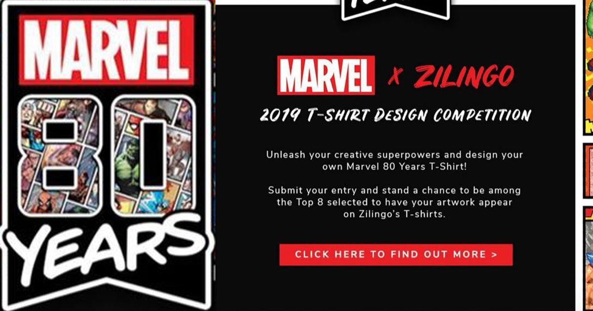 Join the Marvel x Zilingo 2019 T-Shirt Design Competition and win a prize worth USD 1,000! Submit your entry now! - Alvinology