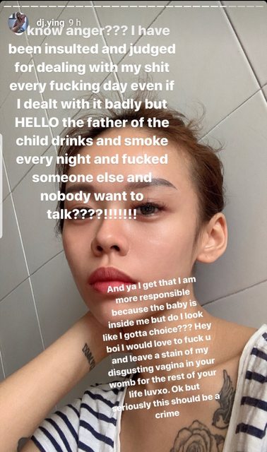 Pregnant influencer Dee Jie Ying "DJ Ying" says pregnancy and NS not compatible, lashes out at baby daddy for alleged cheating - Alvinology