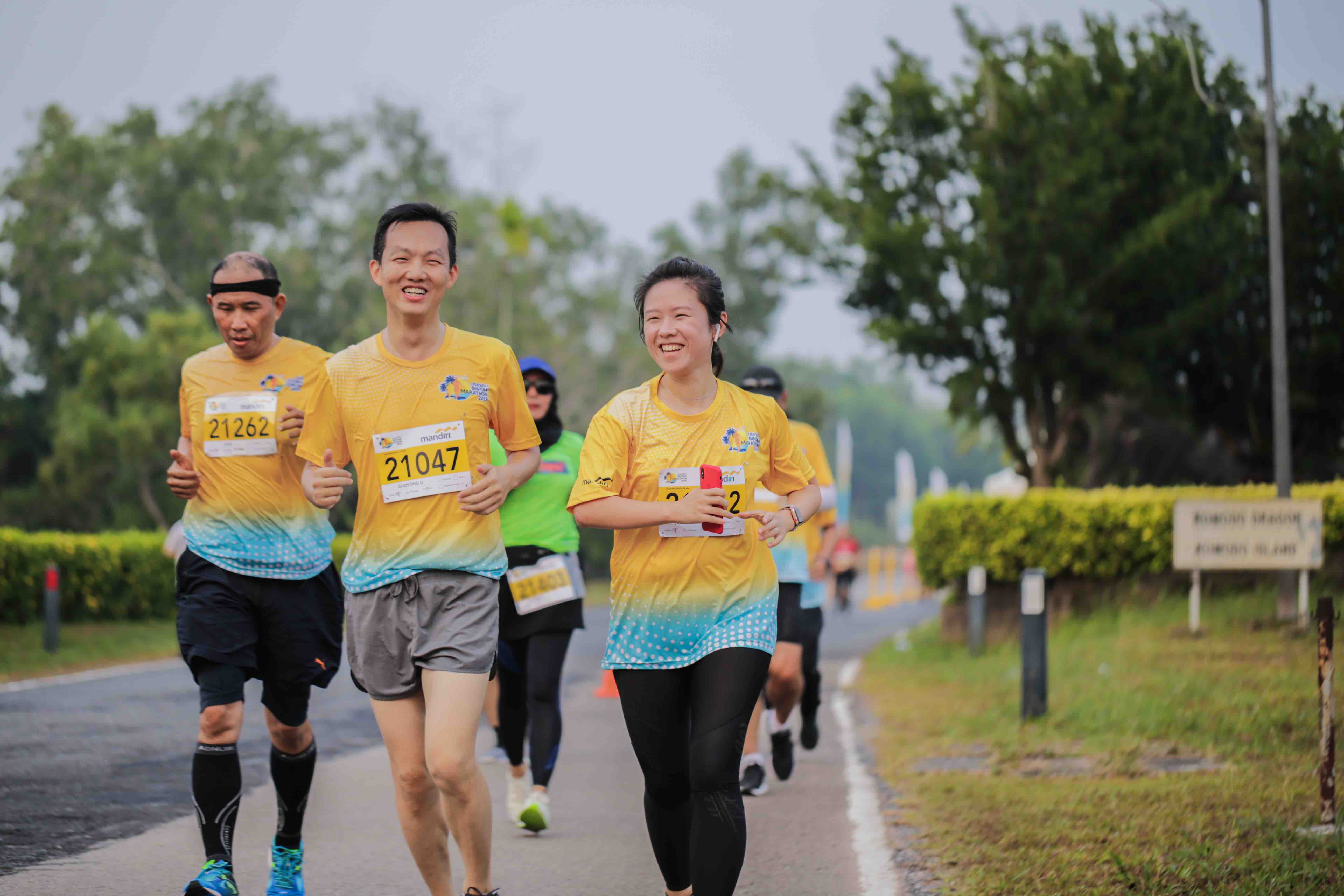 Participants from Singapore at the Mandiri Bintan Marathon, held in Bintan Island on 7 and 8 September 2019