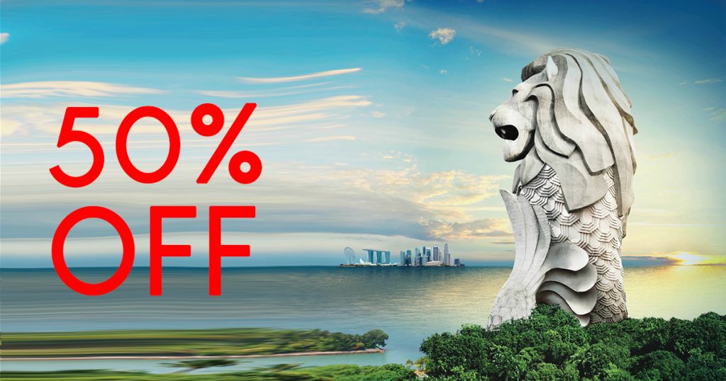 Sentosa Merlion tickets is down to 50% off with the Magic Lights show happening all month long - Alvinology
