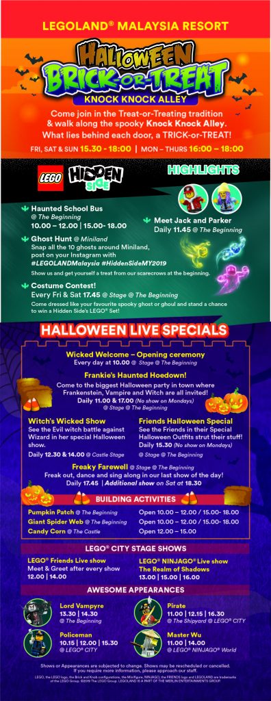 Halloween BRICK-or-TREAT 2019 at LEGOLAND Malaysia - Alvinology