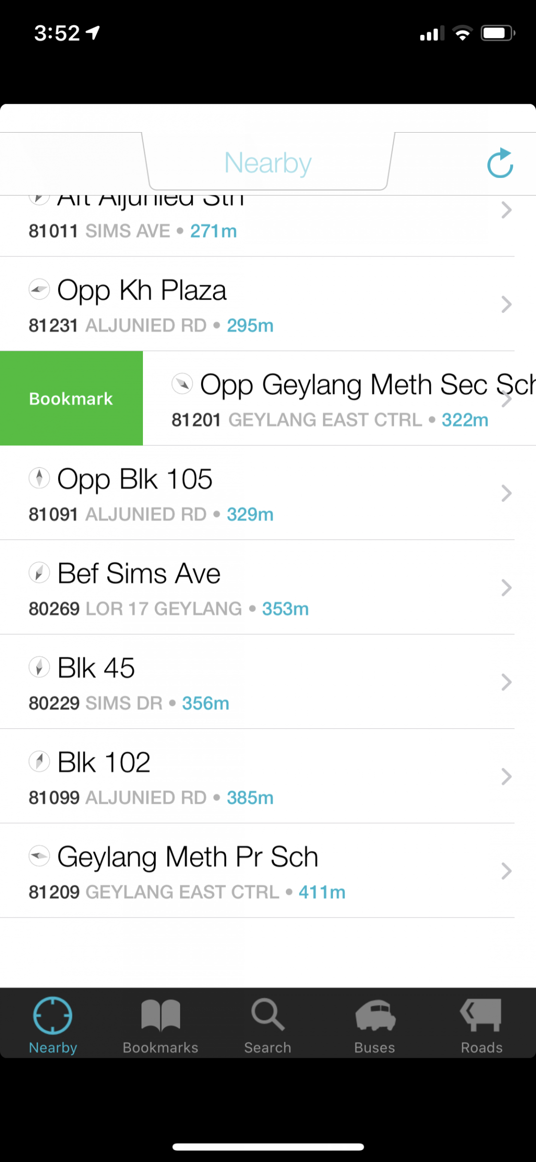 sg bus timing app