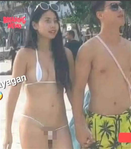 Boyfriend of Taiwanese woman arrested for wearing string bikini in Boracay takes blame for scandalous outfit - Alvinology