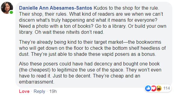 Bookstore bans in-store photography after "fake bookworms" just go in for photos and leave without buying - Alvinology