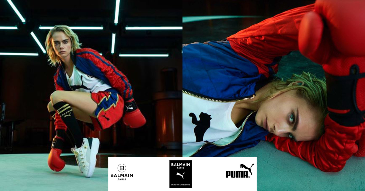 PUMA, BALMAIN and Cara Delevingne collaborate to bring you this boxing-inspired 35-piece collection - Alvinology