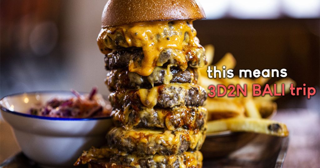 Are you up for a 1.7kg behemoth of a burger-eating challenge to win a 3D2N trip for two in Bali? Then visit Three Buns Quayside this Saturday, 30 November! - Alvinology