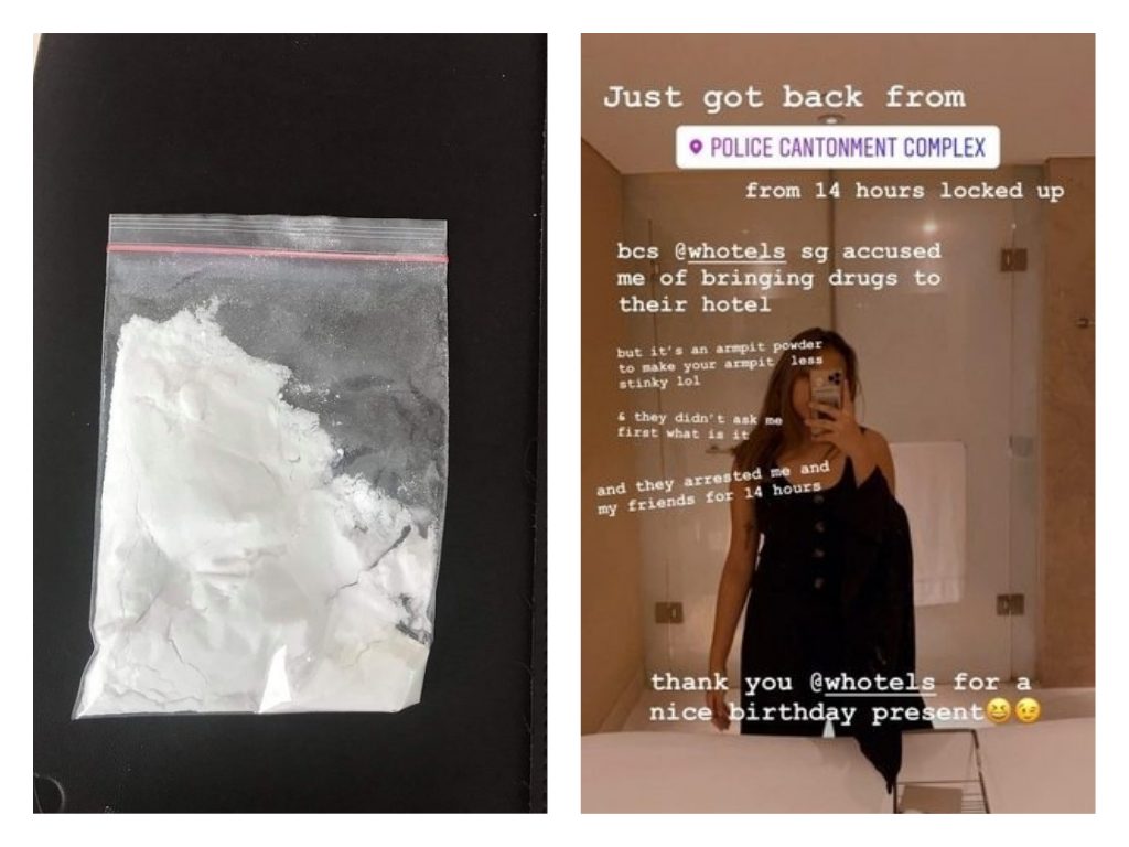 Woman and party guests arrested for 'drugs' that turned out to be armpit powder after they broke shower door - Alvinology
