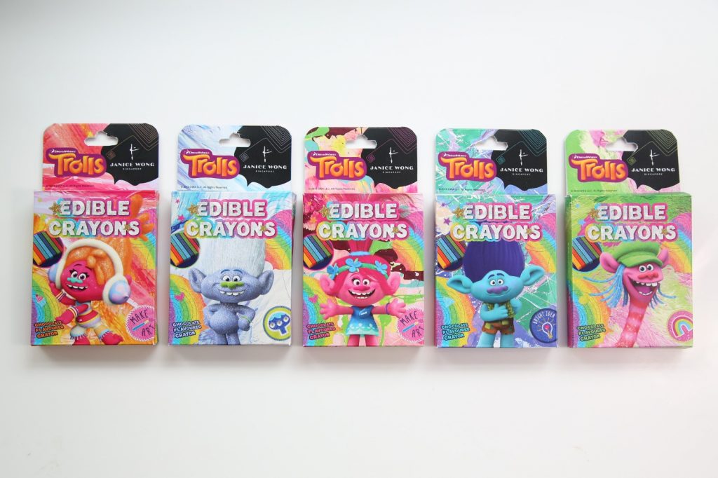 These Trolls Crayons are safe for children, edible, and each comes with unique flavours - Alvinology