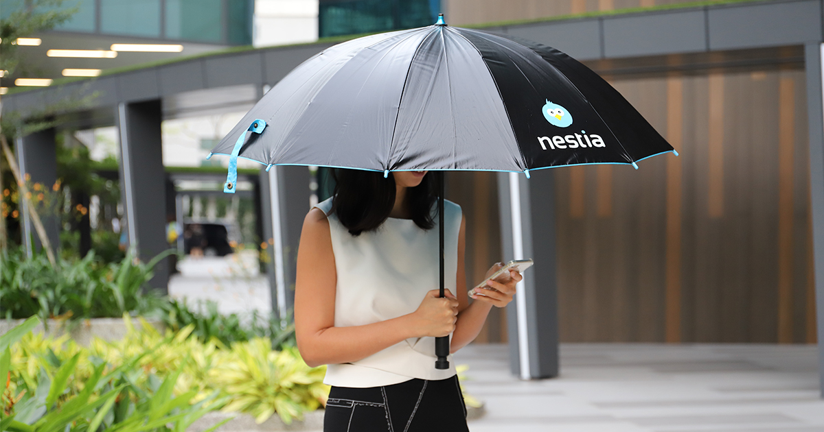 Nestia Shared Umbrellas is FREE during the rainy season (for the first 24 hours) - Alvinology